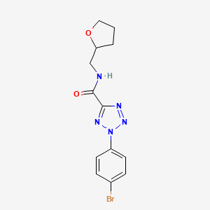 2-(4-bromophenyl)-N-((tetrahydrofuran-2-yl)methyl)-2H-tetrazole-5-carboxamide