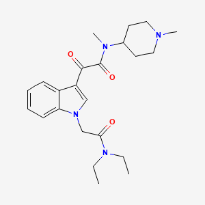 molecular formula C23H32N4O3 B2567328 2-(1-(2-(二乙氨基)-2-氧代乙基)-1H-吲哚-3-基)-N-甲基-N-(1-甲基哌啶-4-基)-2-氧代乙酰胺 CAS No. 893999-69-4