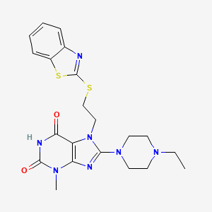 7-(2-(benzo[d]thiazol-2-ylthio)ethyl)-8-(4-ethylpiperazin-1-yl)-3-methyl-1H-purine-2,6(3H,7H)-dione