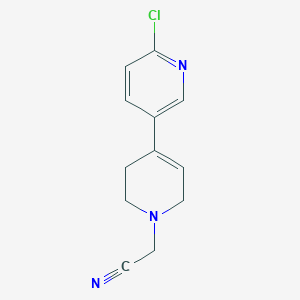 molecular formula C12H12ClN3 B2567347 2-[4-(6-Chloropyridin-3-yl)-3,6-dihydro-2H-pyridin-1-yl]acetonitrile CAS No. 2305335-88-8