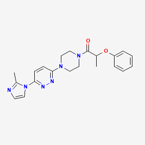 1-(4-(6-(2-methyl-1H-imidazol-1-yl)pyridazin-3-yl)piperazin-1-yl)-2-phenoxypropan-1-one