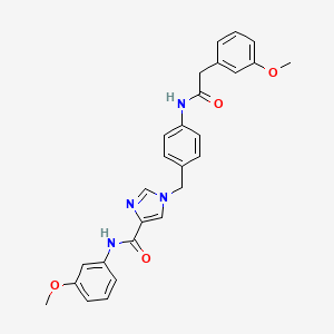 N-(3-methoxyphenyl)-1-(4-(2-(3-methoxyphenyl)acetamido)benzyl)-1H-imidazole-4-carboxamide