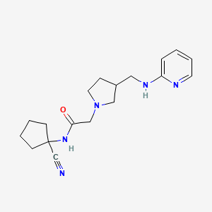 N-(1-cyanocyclopentyl)-2-(3-{[(pyridin-2-yl)amino]methyl}pyrrolidin-1-yl)acetamide