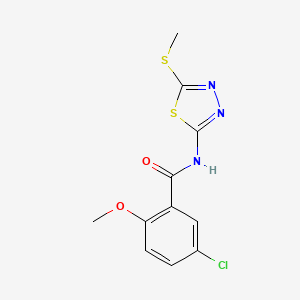 5-chloro-2-methoxy-N-(5-(methylthio)-1,3,4-thiadiazol-2-yl)benzamide