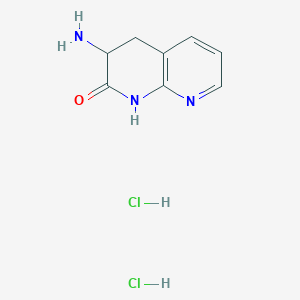 molecular formula C8H11Cl2N3O B2567391 3-氨基-1,2,3,4-四氢-1,8-萘啶-2-酮二盐酸盐 CAS No. 1118751-87-3