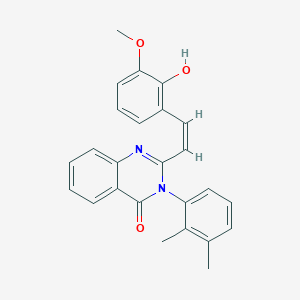 molecular formula C25H22N2O3 B2567392 3-(2,3-Dimethylphenyl)-2-[(Z)-2-(2-hydroxy-3-methoxyphenyl)ethenyl]quinazolin-4-one CAS No. 936744-30-8