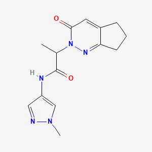 N-(1-methyl-1H-pyrazol-4-yl)-2-(3-oxo-3,5,6,7-tetrahydro-2H-cyclopenta[c]pyridazin-2-yl)propanamide