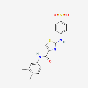 N-(3,4-dimethylphenyl)-2-((4-(methylsulfonyl)phenyl)amino)thiazole-4-carboxamide