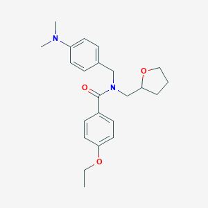 molecular formula C23H30N2O3 B256740 N-[4-(dimethylamino)benzyl]-4-ethoxy-N-(tetrahydrofuran-2-ylmethyl)benzamide 