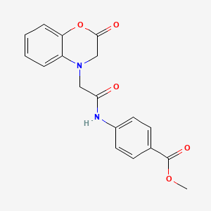 methyl 4-[[2-(2-oxo-3H-1,4-benzoxazin-4-yl)acetyl]amino]benzoate