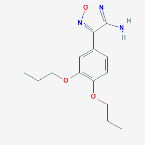 molecular formula C14H19N3O3 B256741 4-(3,4-Dipropoxyphenyl)-1,2,5-oxadiazol-3-amine 