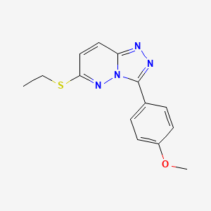 molecular formula C14H14N4OS B2567411 6-Ethylsulfanyl-3-(4-methoxyphenyl)-[1,2,4]triazolo[4,3-b]pyridazine CAS No. 852376-12-6