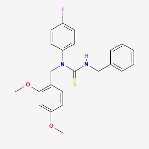 3-Benzyl-1-[(2,4-dimethoxyphenyl)methyl]-1-(4-iodophenyl)thiourea