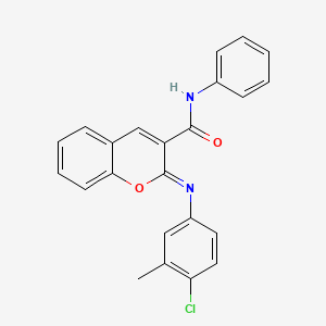 molecular formula C23H17ClN2O2 B2567423 (2Z)-2-[(4-chloro-3-methylphenyl)imino]-N-phenyl-2H-chromene-3-carboxamide CAS No. 1327184-73-5