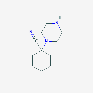molecular formula C11H19N3 B2567438 1-Piperazin-1-ylcyclohexanecarbonitrile CAS No. 874623-59-3