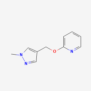 molecular formula C10H11N3O B2567462 2-[(1-甲基-1H-吡唑-4-基)甲氧基]吡啶 CAS No. 1884258-86-9