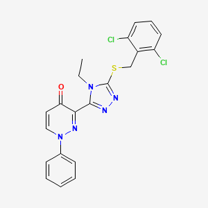 3-{5-[(2,6-dichlorobenzyl)sulfanyl]-4-ethyl-4H-1,2,4-triazol-3-yl}-1-phenyl-4(1H)-pyridazinone