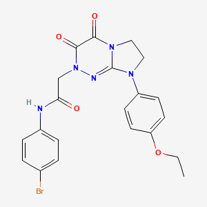 molecular formula C21H20BrN5O4 B2567480 N-(4-bromophenyl)-2-(8-(4-ethoxyphenyl)-3,4-dioxo-3,4,7,8-tetrahydroimidazo[2,1-c][1,2,4]triazin-2(6H)-yl)acetamide CAS No. 941996-60-7