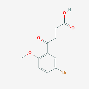 molecular formula C11H11BrO4 B2567485 4-(5-溴-2-甲氧基苯基)-4-氧代丁酸 CAS No. 568567-07-7