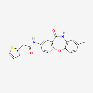 N-(8-methyl-11-oxo-10,11-dihydrodibenzo[b,f][1,4]oxazepin-2-yl)-2-(thiophen-2-yl)acetamide