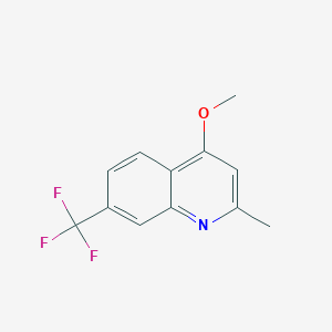 molecular formula C12H10F3NO B2567489 4-Methoxy-2-methyl-7-(trifluoromethyl)quinoline CAS No. 881932-89-4