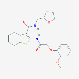 2-{[(2-methoxyphenoxy)acetyl]amino}-N-(tetrahydro-2-furanylmethyl)-4,5,6,7-tetrahydro-1-benzothiophene-3-carboxamide