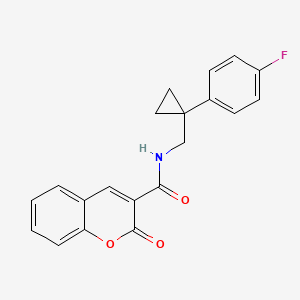 molecular formula C20H16FNO3 B2567509 N-((1-(4-氟苯基)环丙基)甲基)-2-氧代-2H-色烯-3-甲酰胺 CAS No. 1049389-60-7