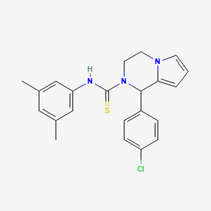 molecular formula C22H22ClN3S B2567517 1-(4-chlorophenyl)-N-(3,5-dimethylphenyl)-3,4-dihydropyrrolo[1,2-a]pyrazine-2(1H)-carbothioamide CAS No. 393824-03-8