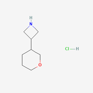 molecular formula C8H16ClNO B2567529 3-(氧杂环-3-基)氮杂环丁烷；盐酸盐 CAS No. 2126176-75-6