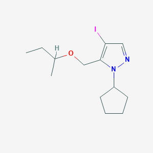 molecular formula C13H21IN2O B2567531 5-(sec-butoxymethyl)-1-cyclopentyl-4-iodo-1H-pyrazole CAS No. 1855946-15-4