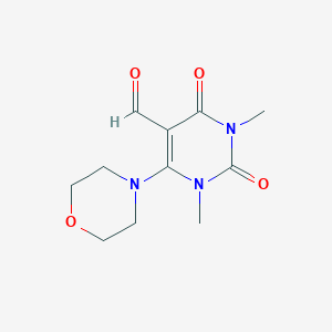 1,3-Dimethyl-6-(morpholin-4-yl)-2,4-dioxo-1,2,3,4-tetrahydropyrimidine-5-carbaldehyde