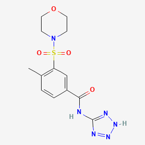 molecular formula C13H16N6O4S B2567536 4-methyl-3-morpholin-4-ylsulfonyl-N-(2H-tetrazol-5-yl)benzamide CAS No. 380451-19-4