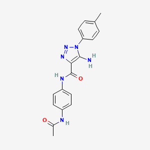 5-amino-N-(4-acetamidophenyl)-1-(4-methylphenyl)-1H-1,2,3-triazole-4-carboxamide