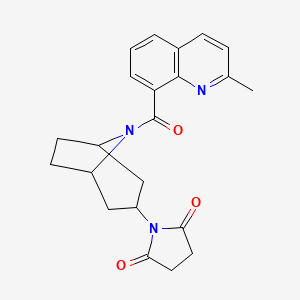 1-((1R,5S)-8-(2-methylquinoline-8-carbonyl)-8-azabicyclo[3.2.1]octan-3-yl)pyrrolidine-2,5-dione