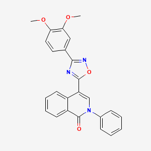 molecular formula C25H19N3O4 B2567547 4-[3-(3,4-dimethoxyphenyl)-1,2,4-oxadiazol-5-yl]-2-phenylisoquinolin-1(2H)-one CAS No. 1207009-18-4