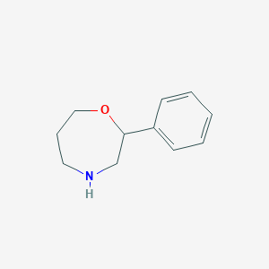 molecular formula C11H15NO B2567551 2-Phenyl-1,4-oxazepane CAS No. 933734-57-7