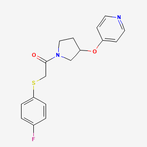 2-((4-Fluorophenyl)thio)-1-(3-(pyridin-4-yloxy)pyrrolidin-1-yl)ethanone