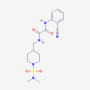 molecular formula C17H23N5O4S B2567553 N1-(2-氰基苯基)-N2-((1-(N,N-二甲基氨磺酰)哌啶-4-基)甲基)草酰胺 CAS No. 2034357-34-9