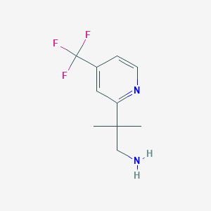molecular formula C10H13F3N2 B2567554 2-Methyl-2-[4-(trifluoromethyl)pyridin-2-yl]propan-1-amine CAS No. 1880550-40-2