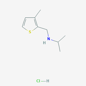 molecular formula C9H16ClNS B2567555 [(3-Methylthiophen-2-yl)methyl](propan-2-yl)amine hydrochloride CAS No. 1240566-41-9
