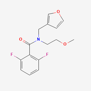 molecular formula C15H15F2NO3 B2567556 2,6-difluoro-N-(furan-3-ylmethyl)-N-(2-methoxyethyl)benzamide CAS No. 1421466-53-6
