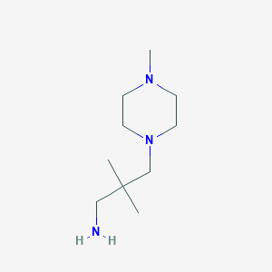 molecular formula C10H23N3 B2567560 2,2-二甲基-3-(4-甲基-哌嗪-1-基)-丙胺 CAS No. 879059-43-5