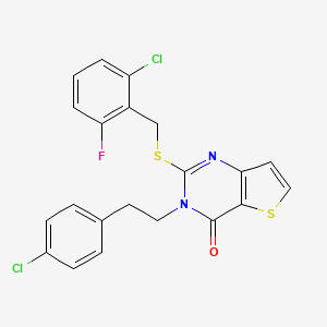 2-((2-chloro-6-fluorobenzyl)thio)-3-(4-chlorophenethyl)thieno[3,2-d]pyrimidin-4(3H)-one
