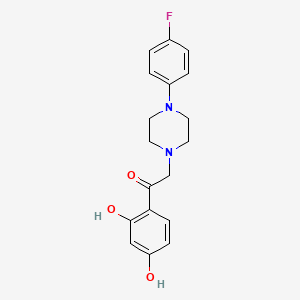 molecular formula C18H19FN2O3 B2567573 1-(2,4-Dihydroxyphenyl)-2-[4-(4-fluorophenyl)piperazin-1-yl]ethanone CAS No. 887209-58-7
