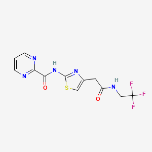 N-(4-(2-oxo-2-((2,2,2-trifluoroethyl)amino)ethyl)thiazol-2-yl)pyrimidine-2-carboxamide