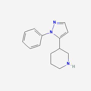 3-(1-phenyl-1H-pyrazol-5-yl)piperidine