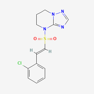 4-[(E)-2-(2-chlorophenyl)ethenyl]sulfonyl-6,7-dihydro-5H-[1,2,4]triazolo[1,5-a]pyrimidine