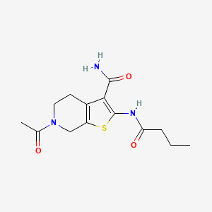 6-acetyl-2-butanamido-4H,5H,6H,7H-thieno[2,3-c]pyridine-3-carboxamide