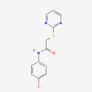 molecular formula C12H10FN3OS B2567596 N-(4-fluorophenyl)-2-(2-pyrimidinylsulfanyl)acetamide CAS No. 271772-48-6