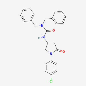 1,1-Dibenzyl-3-[1-(4-chlorophenyl)-5-oxopyrrolidin-3-yl]urea